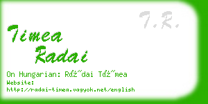 timea radai business card